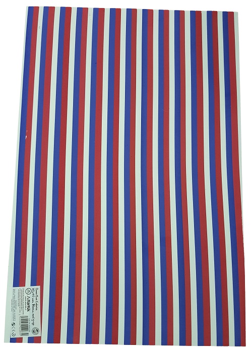 Foto Goma eva tricolor blanco, rojo y azul